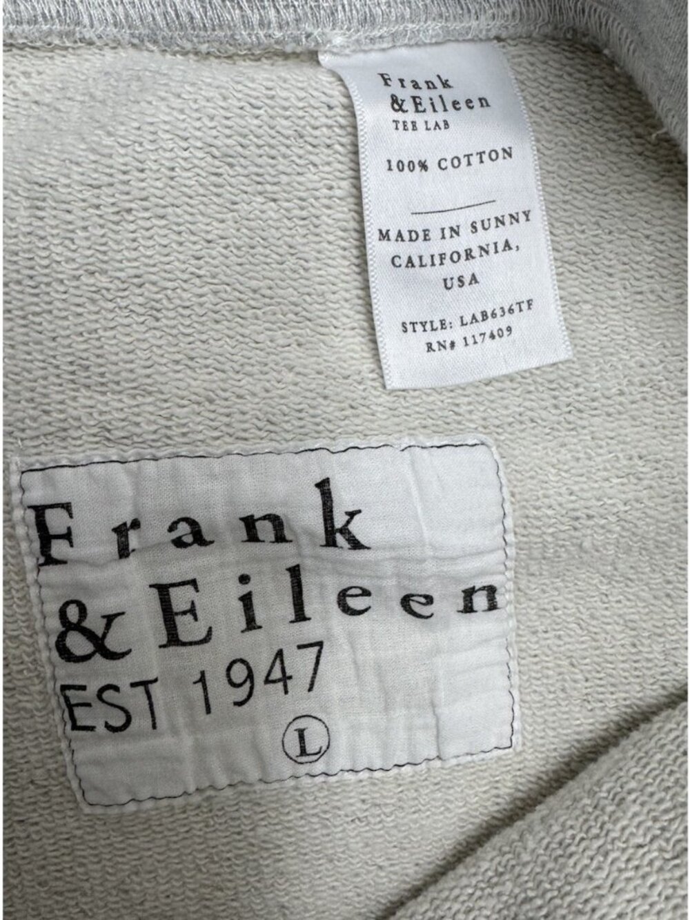 Frank & Eileen Eamon Jogger Sweatpants L Gray Tapered Crop Ankle High Rise - Picture 9 of 12